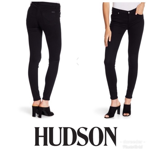 New Hudson Brand Women Krista Faux Leather Super skinny Stretchy Denim Jeans